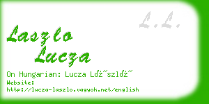 laszlo lucza business card